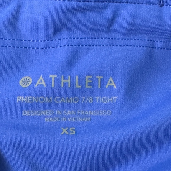 Athleta Phenom Camo 7/8 Leggings – Royal Blue – XS - Picture 2 of 9
